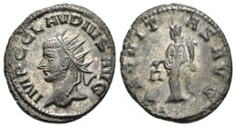 CLAUDIUS II GOTHICUS (268-270). Antoninianus. Antioch.
Obv: IMP C CLAVDIVS AVG.
Radiate head left.
Rev: AEQVITAS AVG.
Aequitas standing left with corn...