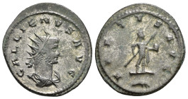 GALLIENUS (253-268). Antoninianus. Antioch.
Obv: GALLIENVS AVG.
Radiate, draped and cuirassed bust right.
Rev: VIRTVS AVG.
Gallienus standing right, h...
