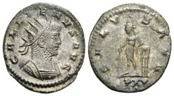 GALLIENUS (253-268). Antoninianus. Antioch.
Obv: GALLIENVS AVG.
Radiate, draped and cuirassed bust right.
Rev: SALVS AVG / PXV.
Apollo standing left, ...