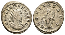 GALLIENUS (253-268). Antoninianus. Antioch.
Obv: GALLIENVS AVG.
Radiate, draped and cuirassed bust right.
Rev: AEQVITAS AVG.
Aequitas standing left, h...