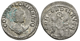 SALONINA (Augusta, 254-268). Antoninianus. Samosata.
Obv: CORN SALONINA AVG.
Diademed and draped bust right, set on crescent.
Rev: CONCORDIA AVGG.
Emp...