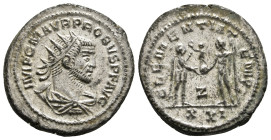 PROBUS (276-282). Antoninianus. Antioch.
Obv: IMP C M AVR PROBVS P F AVG.
Radiate, draped and cuirassed bust right.
Rev: CLEMENTIA TEMP 
Probus standi...