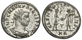 PROBUS (276-282). Antoninianus. Antioch.
Obv: IMP C M AVR PROBVS P F AVG.
Radiate, draped and cuirassed bust right.
Rev: CLEMENTIA TEMP 
Probus standi...