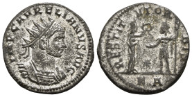 AURELIAN (270-275). Antoninianus. 
Obv: IMP AVRELIANVS AVG.
Radiate, draped and cuirassed bust right.
Rev: RESTITVT ORIENTIS 
Female figure standing r...