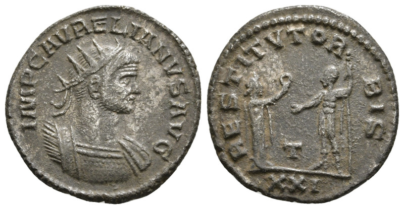 AURELIAN (270-275). Antoninianus. 
Obv: IMP AVRELIANVS AVG.
Radiate, draped and ...