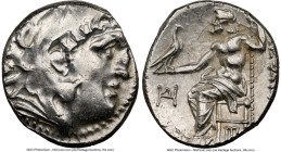 MACEDONIAN KINGDOM. Alexander III the Great (336-323 BC). AR drachm (17mm, 4.25 gm, 11h). NGC MS 2/5 - 4/5, flan flaw. Posthumous issue, Teos, ca. 310...