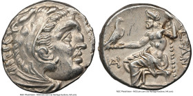 MACEDONIAN KINGDOM. Alexander III the Great (336-323 BC). AR drachm (17mm, 4.23 gm, 1h). NGC Choice AU 4/5 - 4/5. Lifetime issue, Miletus, ca. 325-323...