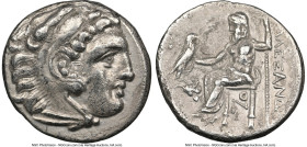 MACEDONIAN KINGDOM. Alexander III the Great (336-323 BC). AR drachm (17mm, 4.01 gm, 4h). NGC Choice XF 5/5 - 2/5. Posthumous issue, Lampsacus, ca. 310...