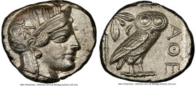 ATTICA. Athens. Ca. 440-404 BC. AR tetradrachm (25mm, 17.22 gm, 7h). NGC Choice AU 5/5 - 3/5, light marks. Mid-mass coinage issue. Head of Athena righ...