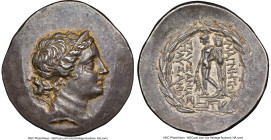 IONIA. Magnesia ad Meandrum. Ca. mid-2nd century BC. AR tetradrachm (32mm, 16.98 gm, 12h). NGC Choice XF 4/5 - 4/5. Pausanias, son of Pausanias, magis...