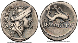 ANCIENT LOTS. Roman Republic. Lot of three (3) AR denarii. NGC Fine-VF, bankers marks, brushed. 1) Mn. Cordius Rufus (ca. 46 BC). AR denarius. NGC VF,...