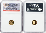 Elizabeth II gold Proof "Dolphin" 5 Dollars (1/25 oz) 2008-P PR70 Ultra Cameo NGC, Perth mint, KM-Unl. Discover Australia Fauna - Dolphin. One of Firs...
