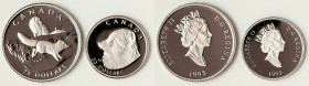 Elizabeth II Pair of Uncertified platinum Proof Multiple Dollars 1993, 1) 75 Dollars 1993 - UNC, Royal Canadian mint, KM241. 20mm. 7.8gm 2) 30 Dollars...