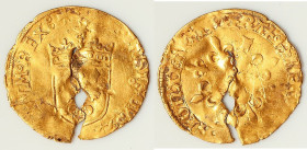 François I gold Ecu d'Or ND (1515-1547) AG (Heavily Damaged), Bayonne mint, Dup-775. 26.5mm. 3.17gm. Sold as is, no returns. HID09801242017 © 2024 Her...