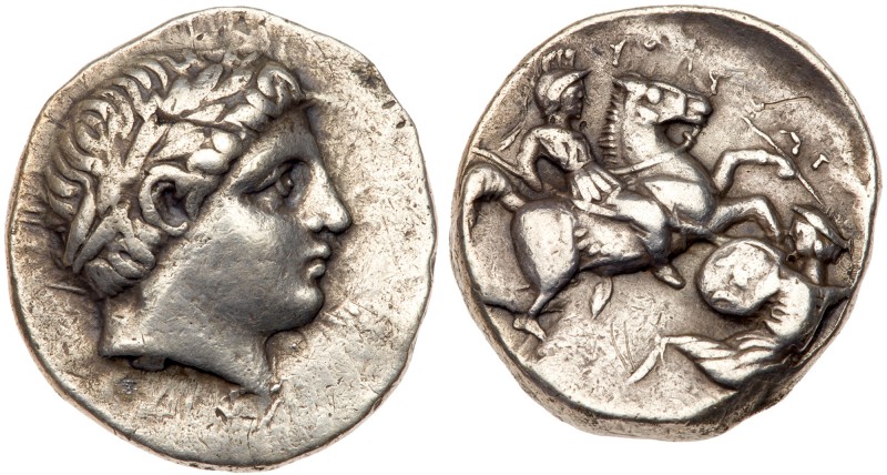 Paeonian Kingdom. Patraos. Silver Tetradrachm (12.67 g), 335-315 BC. Laureate he...