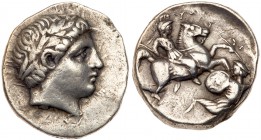 Paeonian Kingdom. Patraos. Silver Tetradrachm (12.67 g), 335-315 BC. VF