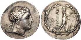 Aiolis, Myrina. Silver Tetradrachm (14.86 g), ca. 155-145 BC. VF