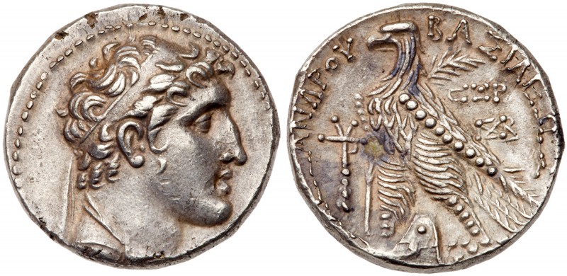 Seleukid Kingdom. Alexander I Balas. Silver Tetradrachm (14.16 g), 152/1-145 BC....