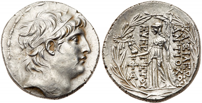 Seleukid Kingdom. Antiochos VII Euergetes. Silver Tetradrachm (16.51 g), 138-129...