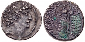 Seleukid Kingdom. Philip I Philadelphos. Silver Tetradrachm (15.18 g), 95/4-76/5 BC. VF