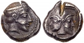 Philistia, Uncertain mint. Silver Drachm (3.83 g), 5th-4th centuries BC. VF