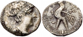 Philistia, Askalon. Silver Tetradrachm (13.55 g), 98/7-54/3 BC. F