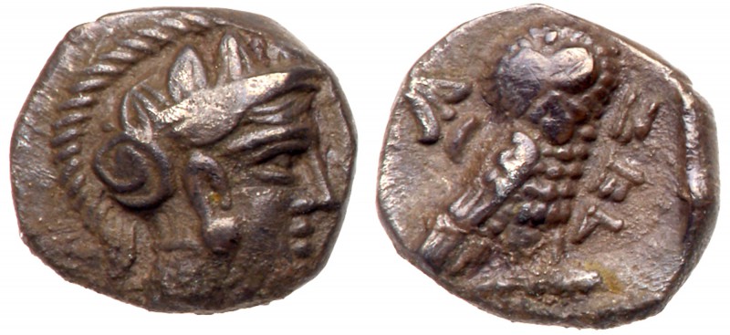 Judaea, Yehud (Judah). Silver Gerah (0.51 g), before 333 BCE. Imitating Athens. ...
