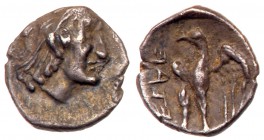 Judaea, Ptolemaic occupation. Ptolemy II Philadelphos. Silver 1/4 Ma'ah Obol - Tetartemorion (0.23 g), 285-246 BC. EF