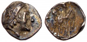 Judaea, Ptolemaic occupation. Ptolemy II Philadelphos. Silver 1/4 Ma'ah Obol - Tetartemorion (0.12 g), 285-246 BC. EF