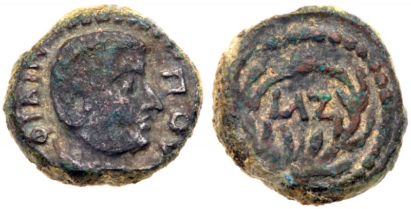 Judaea, Herodian Kingdom. Herod IV Philip. &AElig; (2.00 g), 4 BCE-34 CE. Caesar...