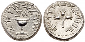 Judaea, The Jewish War. Silver Shekel (13.88 g), 66-70 CE. EF