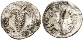 Judaea, Bar Kokhba Revolt. Silver Zuz (3.12 g), 132-135 CE. VF-EF