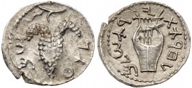 Judaea, Bar Kokhba Revolt. Silver Zuz (3.19 g), 132-135 CE. VF