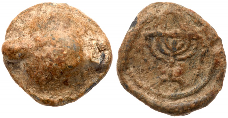 Judaea. PB Seal (2.92 g), 2nd - 4th century AD. Pottery Bulla Roman Conical Seal...