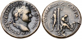 Titus. Æ Sestertius (21.07 g), AD 79-81. VF