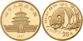 China. 25 Yuan, 1987 (y). BU
