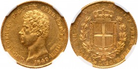 Italian States: Sardinia. 20 Lire, 1849. NGC MS62