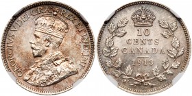 Canada. 10 Cents, 1913. NGC MS65