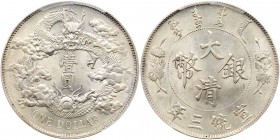 China - Empire. Dollar, Year 3 (1911). PCGS MS62