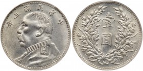 China - Republic. Dollar, Year 3 (1914)-O. PCGS MS62