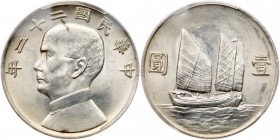 China - Republic. 'Junk' Dollar, Year 22 (1933). PCGS UNC