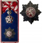 Czechoslovakia. Order of the White Lion, Frist Type, Lion with Crown, 1922-1939, Grand Cross set Set. EF