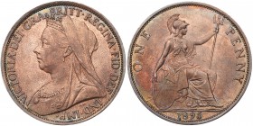 Great Britain. Old Head '2mm' Penny, 1895. NGC MS64