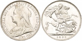 Great Britain. Old Head Crown, 1895. NGC MS63