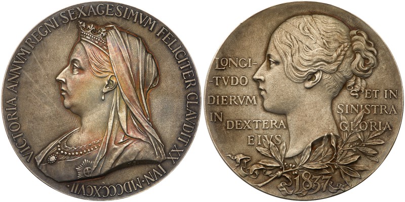 Great Britain. Diamond Jubilee medal struck in silver, 1897. BHM-3506. 55 mm. Vi...