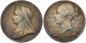 Great Britain. Diamond Jubilee medal struck in silver, 1897. UNC