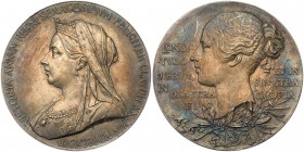 Great Britain. Diamond Jubilee medal struck in silver, 1897. UNC