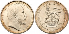 Great Britain. Matte Proof Shilling, 1902