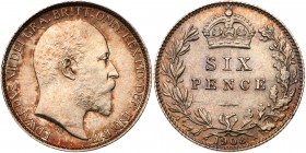 Great Britain. Sixpence, 1908. NGC MS62