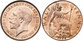 Great Britain. Halfpenny, 1924. NGC MS64